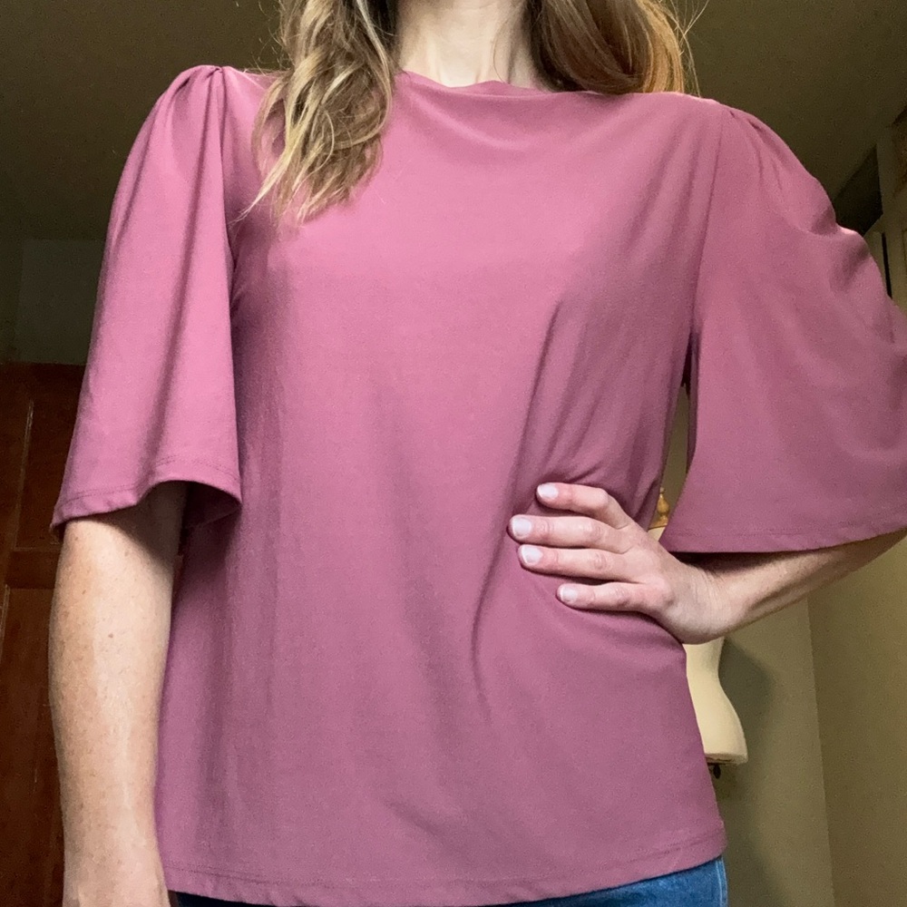 Elegant Vintage Mauve Women's Top